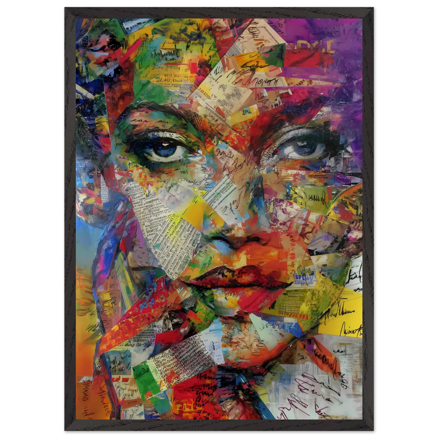 Belle de Papier — tableau encadré bois — vue 10 — art mural STNCL