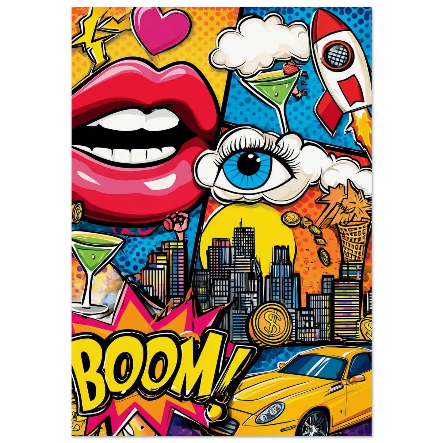 Boom Ville en Éclats — affiche d'art — art mural STNCL