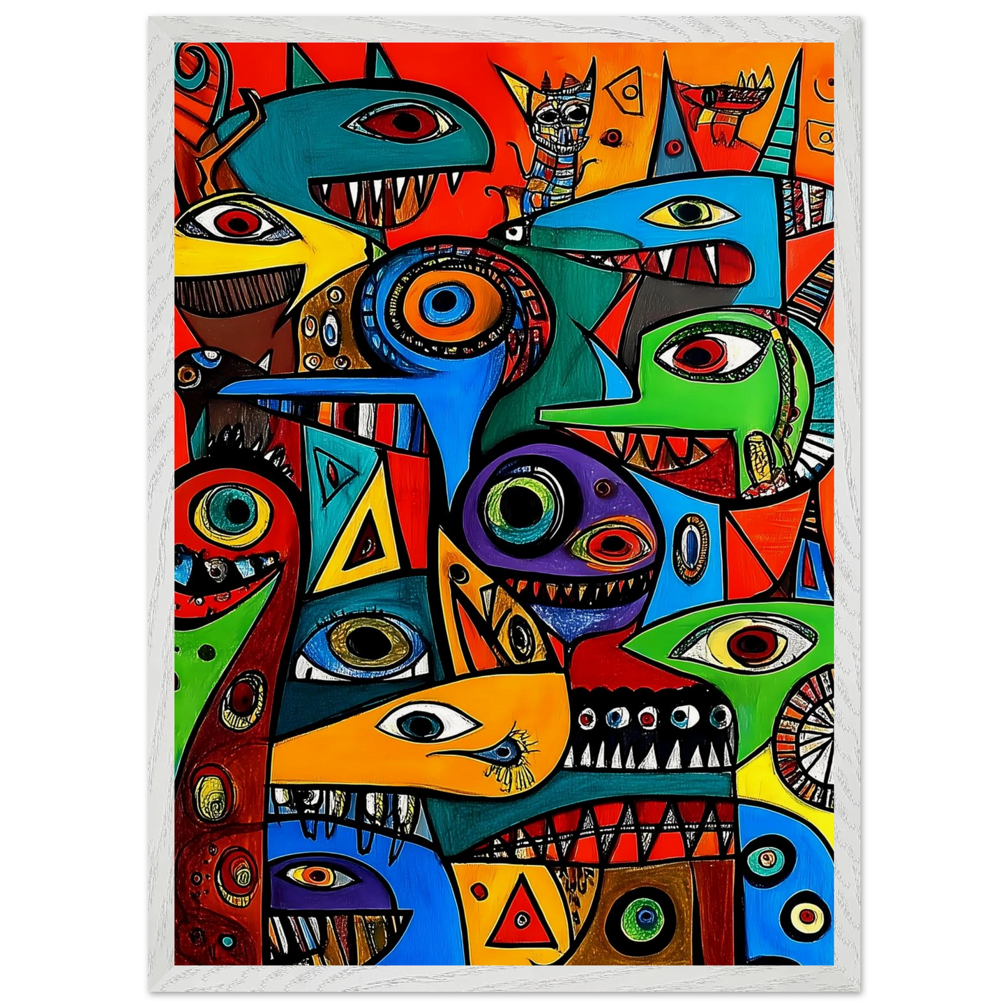 Prolifération — tableau encadré bois — vue 11 — art mural STNCL