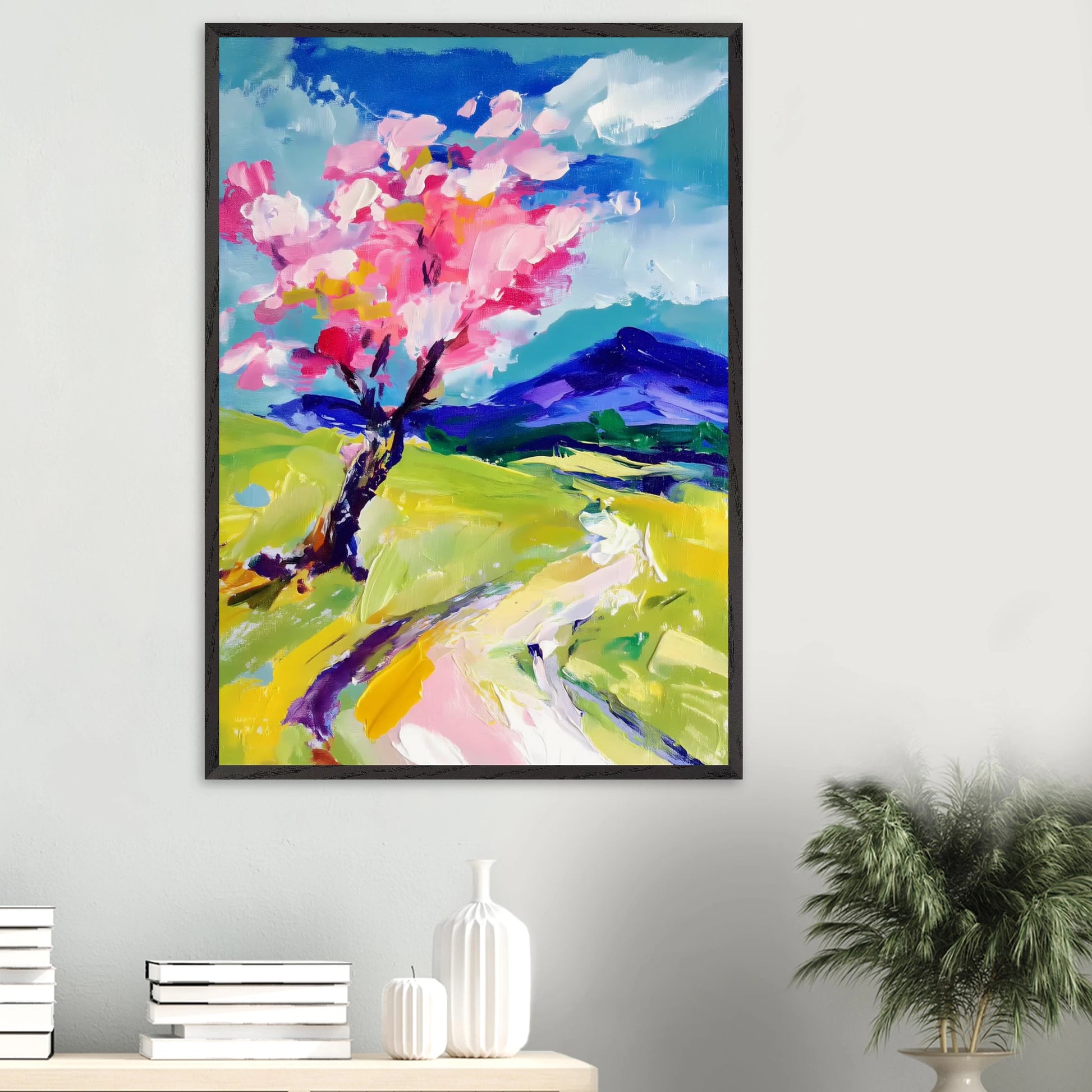 L'Arbre en Fleurs — tableau encadré bois — vue 16 — art mural STNCL