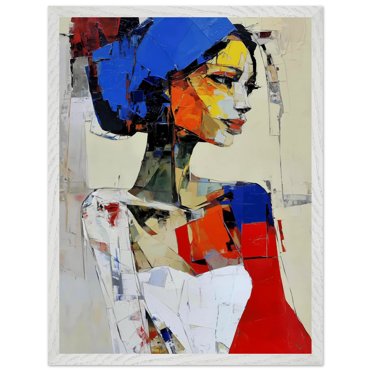 Profil en Éclats de Couleur — tableau encadré bois — vue 8 — art mural STNCL