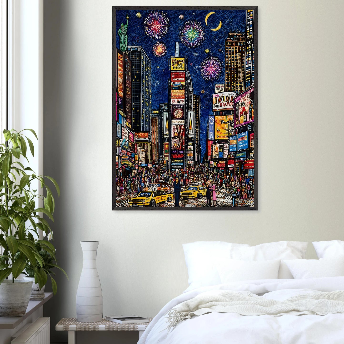 New York en Fête — tableau encadre bois — vue 17 — art mural STNCL