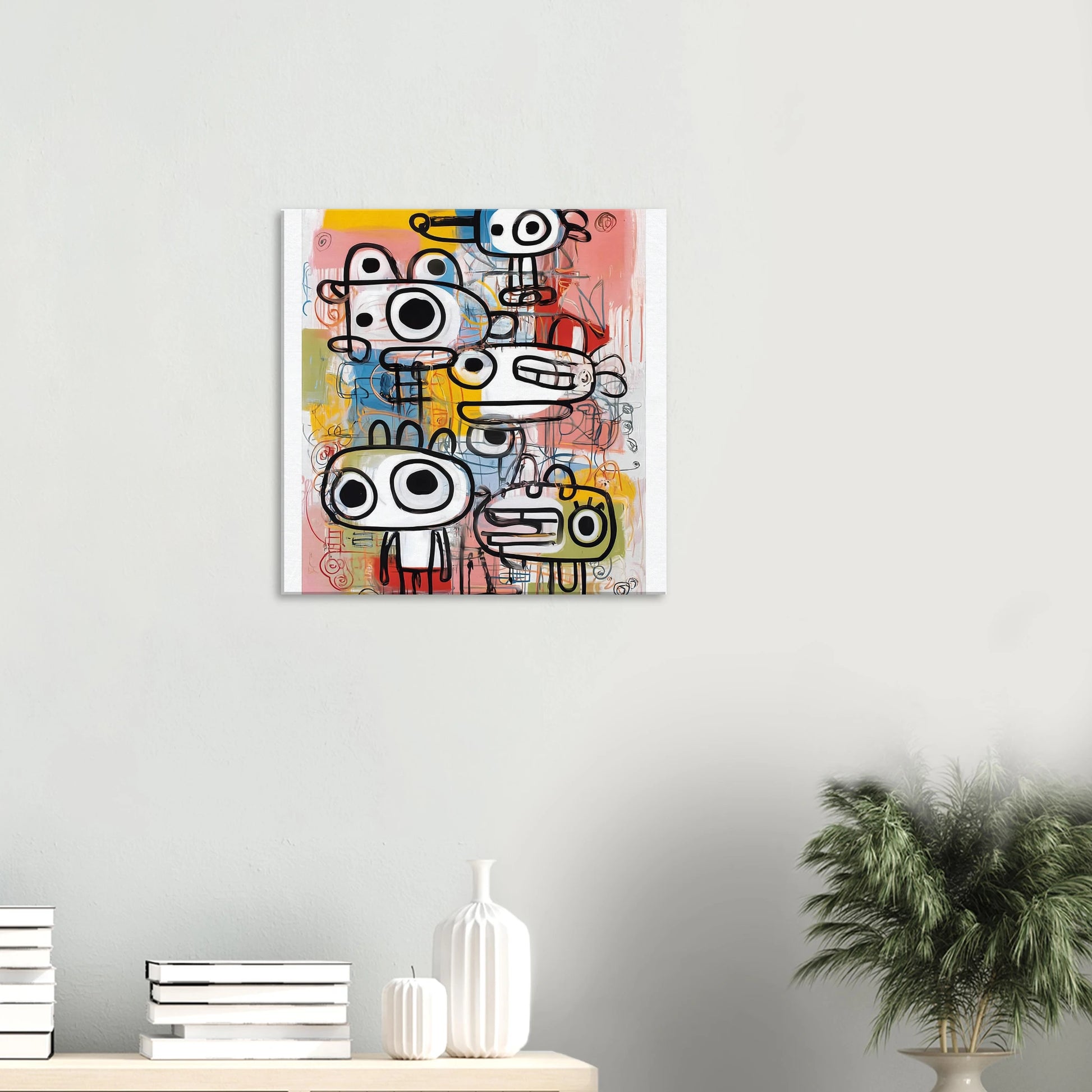 Les Cinq Curieux — tableau sur toile — vue 5 — art mural STNCL