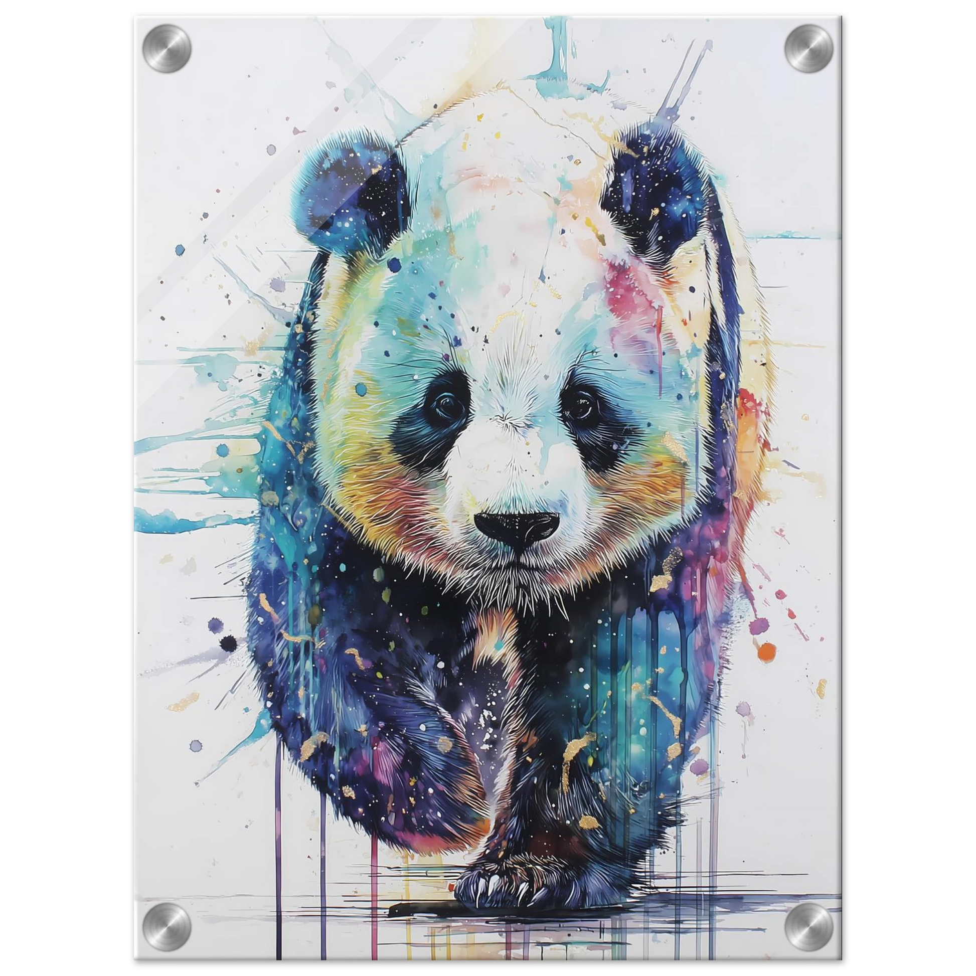 Panda Constellé — tableau plexiglas — vue 3 — art mural STNCL