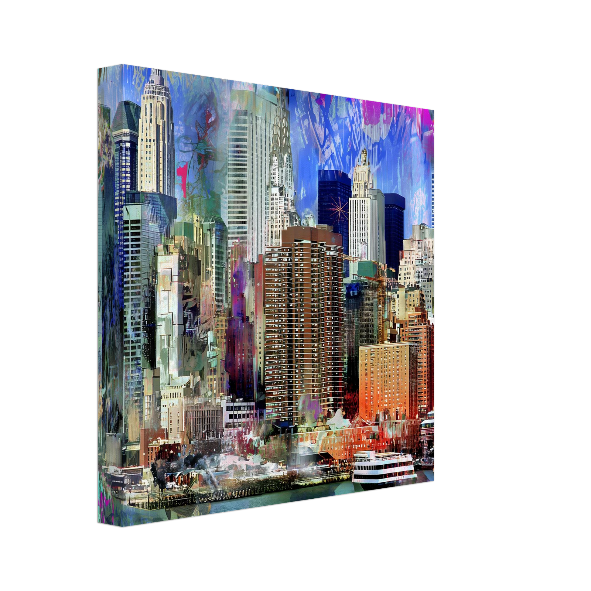 Manhattan Électrique — tableau sur toile — vue 2 — art mural STNCL