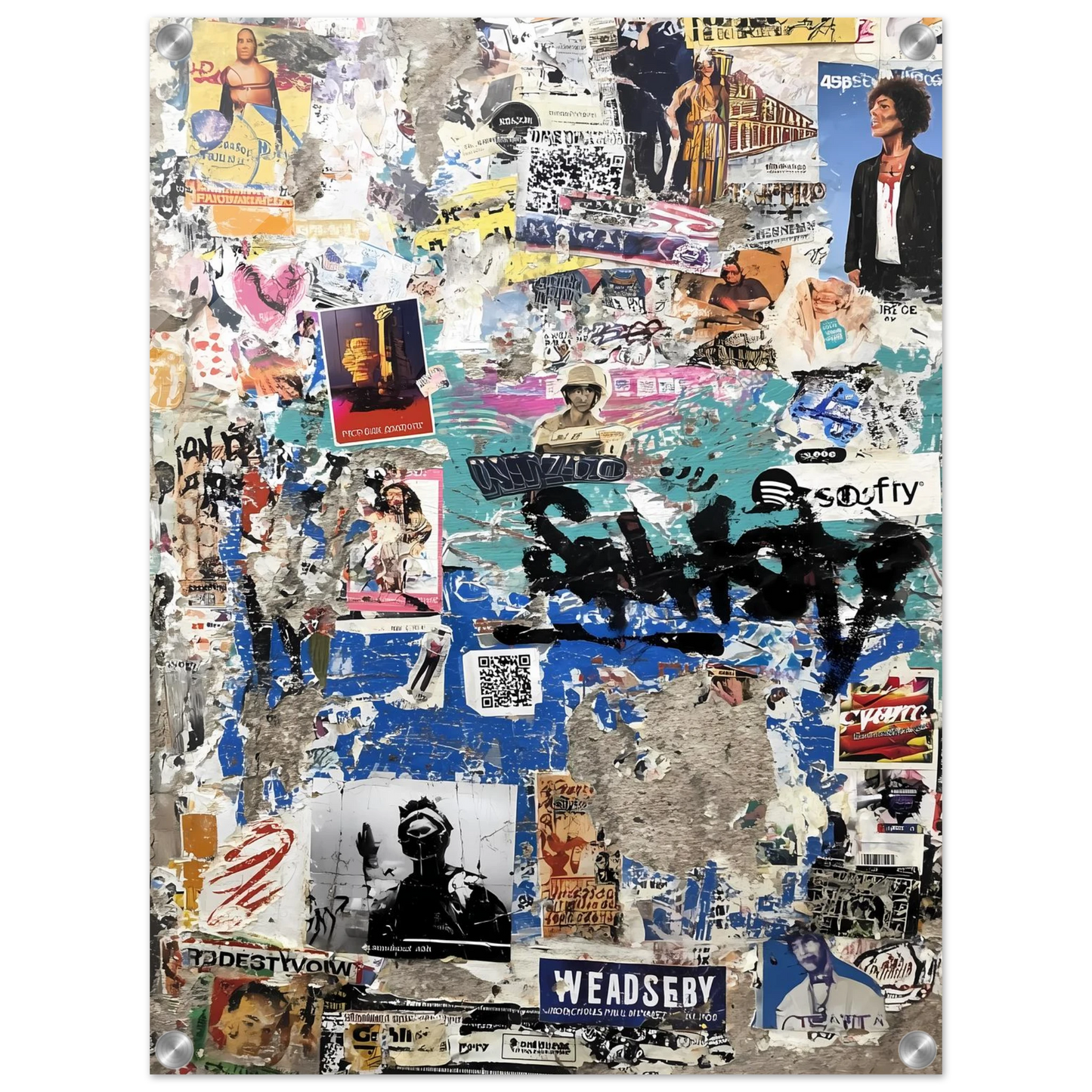 Le Mur Affiché — tableau plexiglas — vue 4 — art mural STNCL