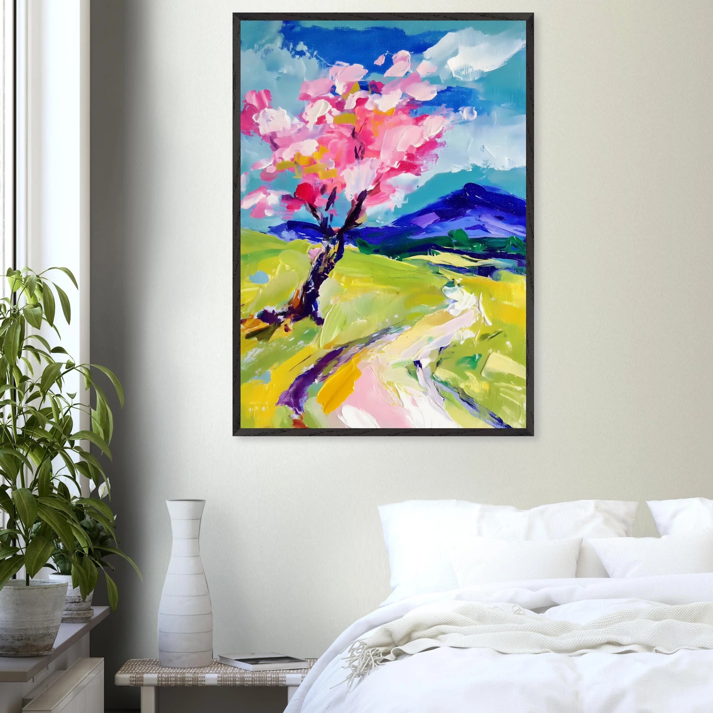 L'Arbre en Fleurs — tableau encadré bois — vue 17 — art mural STNCL