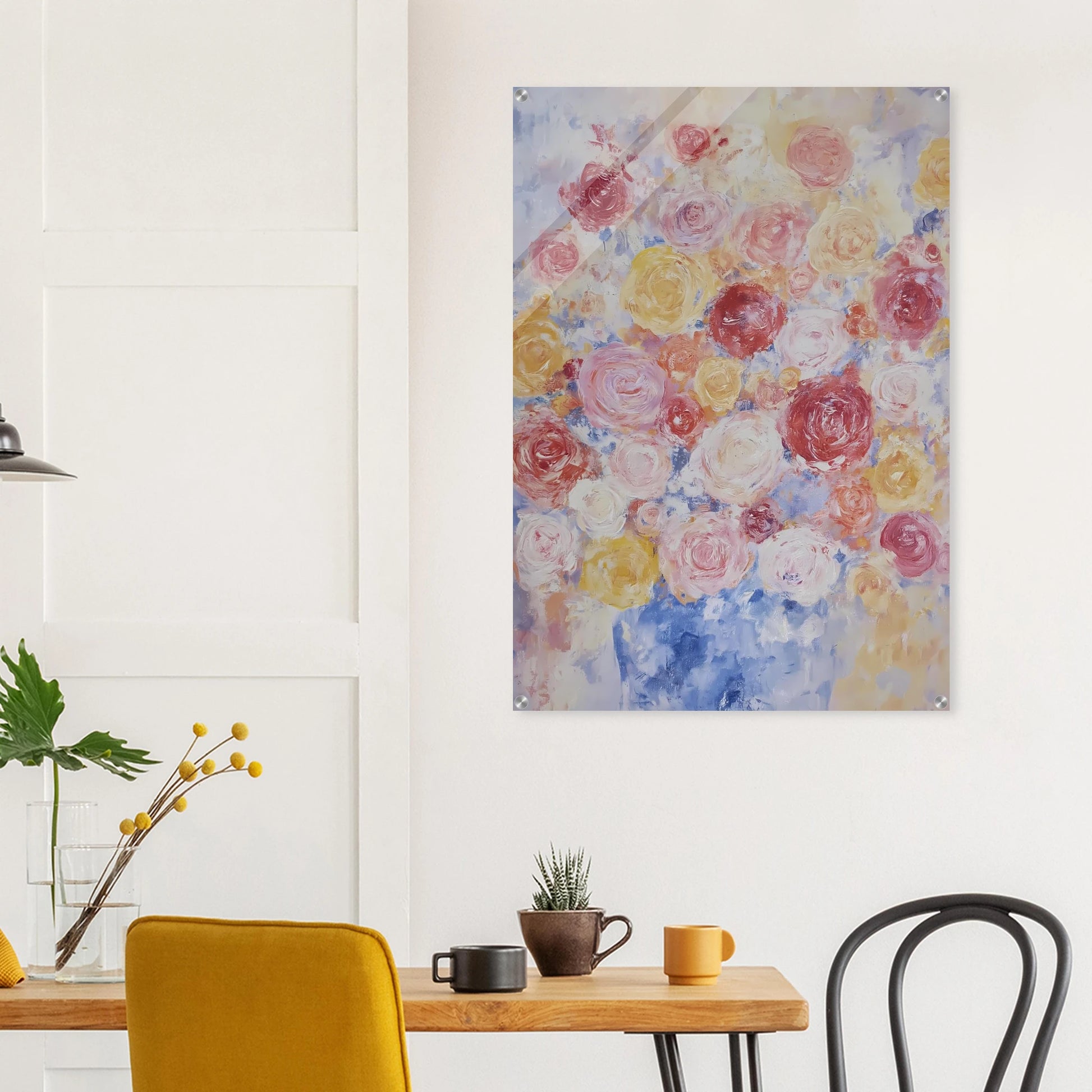 Brassée de Roses — tableau plexiglas — vue 8 — art mural STNCL