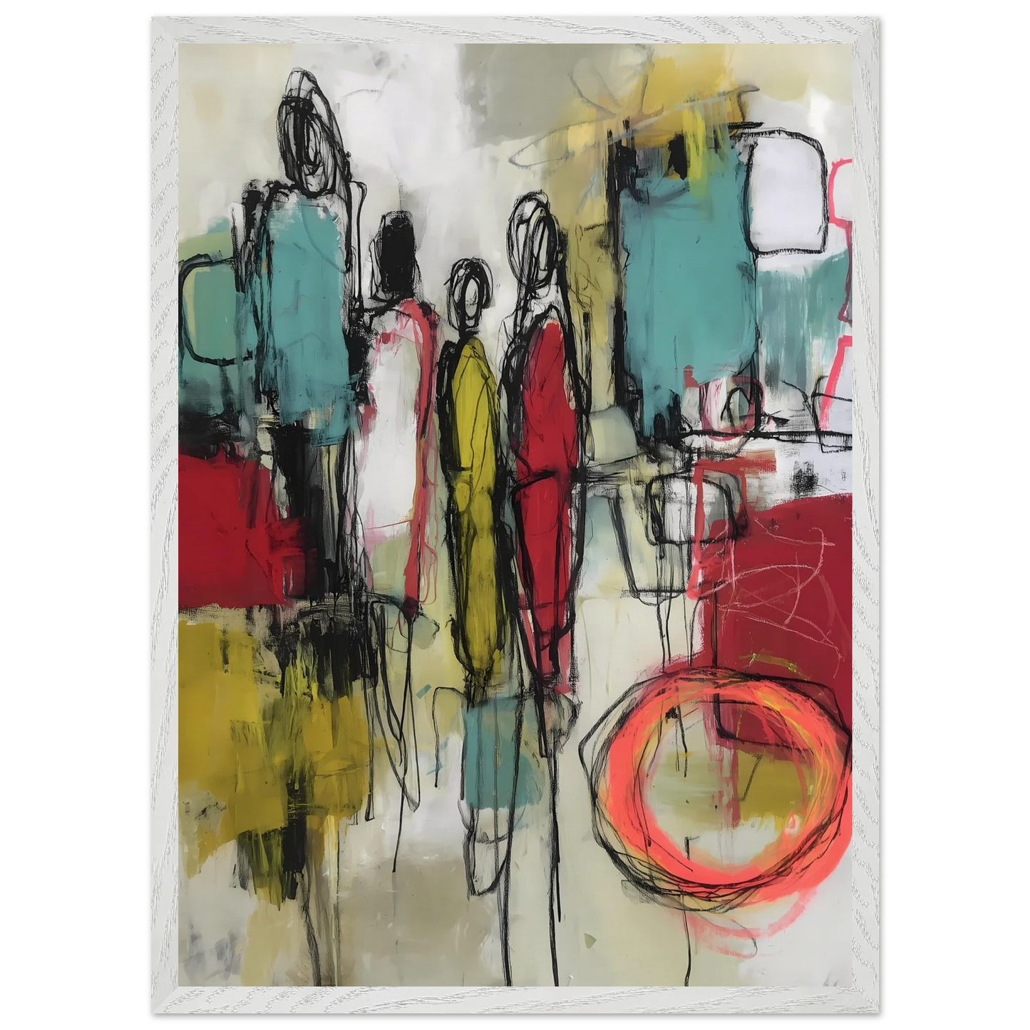 Sédiments d'un Été Brûlé — tableau encadré bois — vue 11 — art mural STNCL