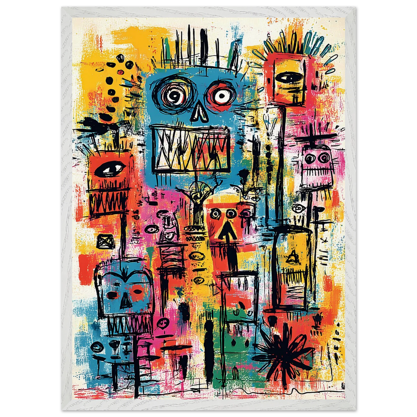 Totem des Esprits — tableau encadre bois — vue 11 — art mural STNCL