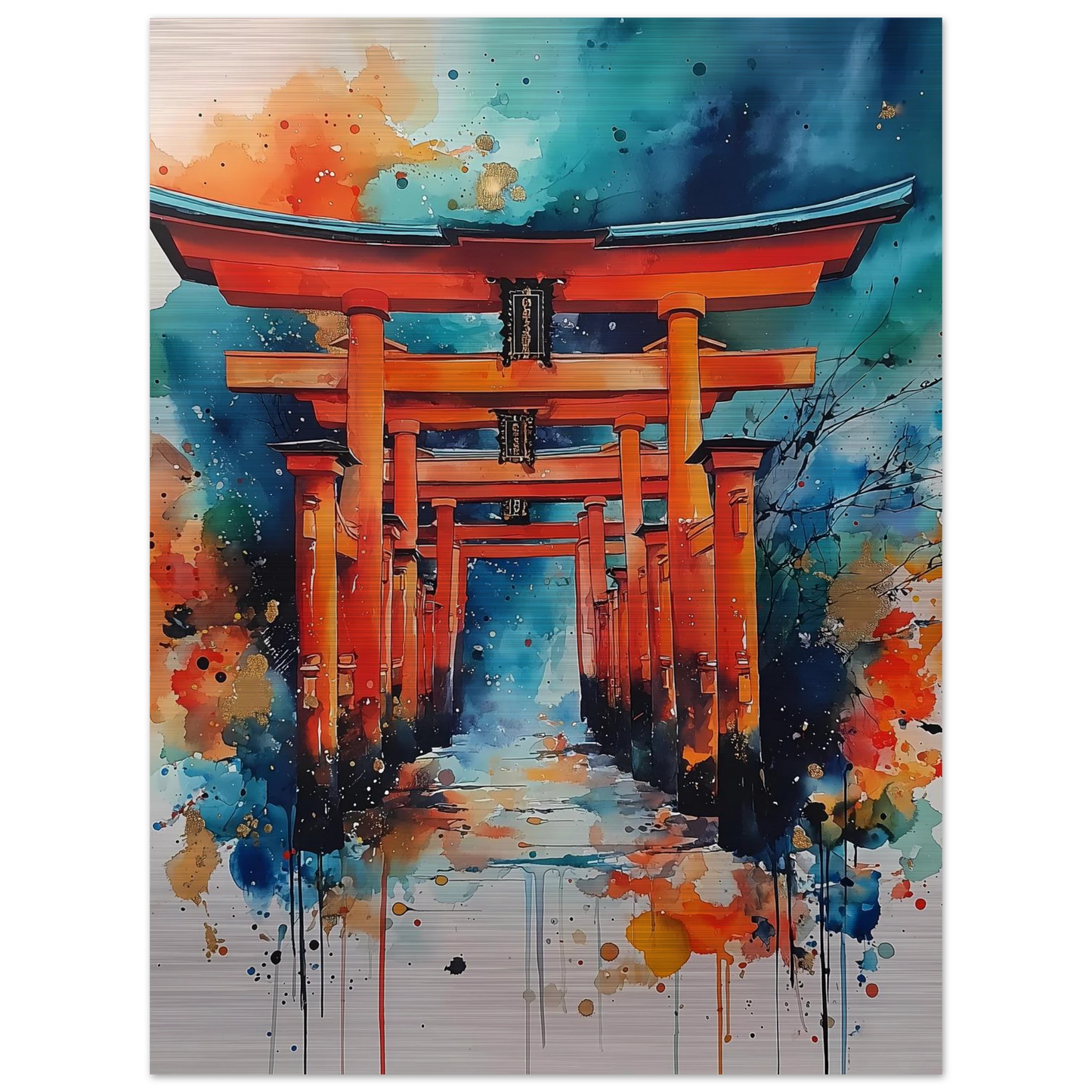 Le Sentier des Mille Portes — tableau aluminium — vue 5 — art mural STNCL