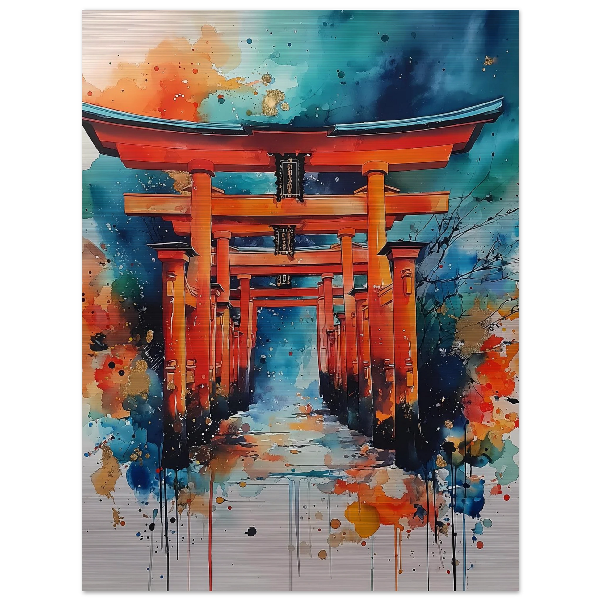 Le Sentier des Mille Portes — tableau aluminium — vue 5 — art mural STNCL