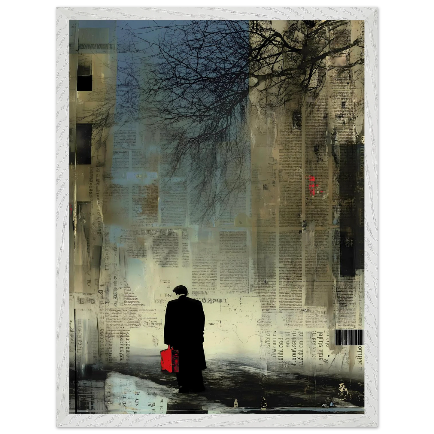 La Valise Rouge — tableau encadré bois — vue 8 — art mural STNCL