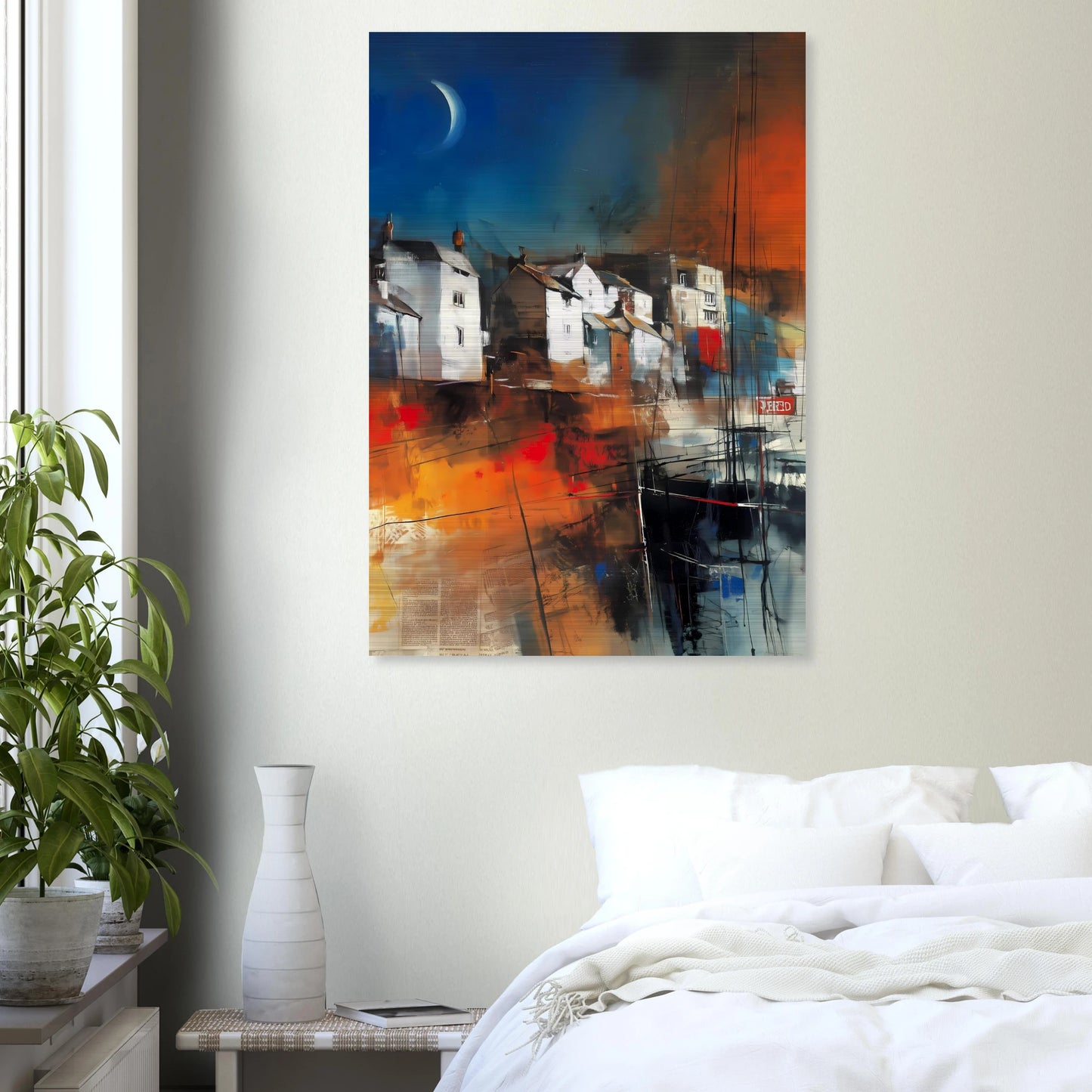 Port sous le Croissant de Lune — tableau aluminium — vue 7 — art mural STNCL