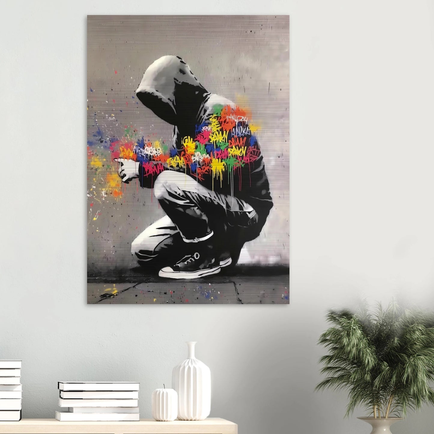 Le Graffeur — tableau aluminium — vue 6 — art mural STNCL