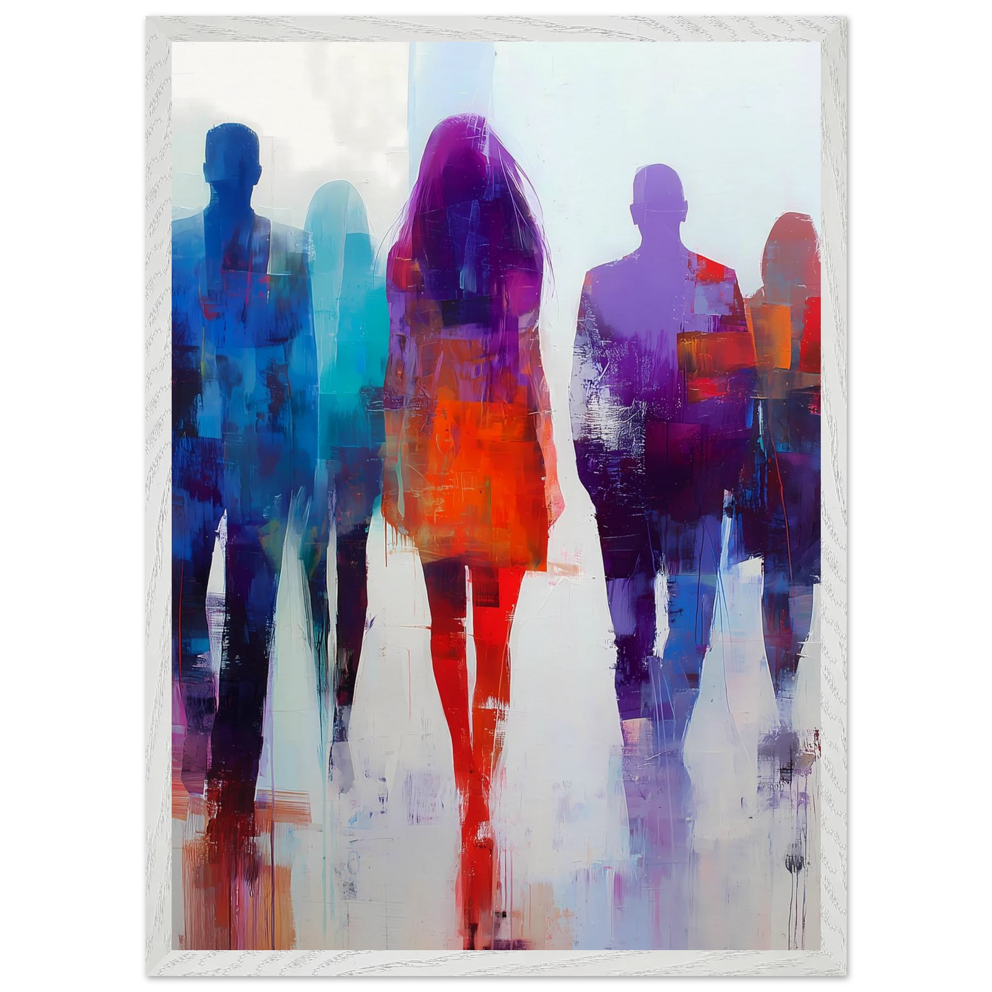 Présences Lumineuses — tableau encadré bois — vue 11 — art mural STNCL