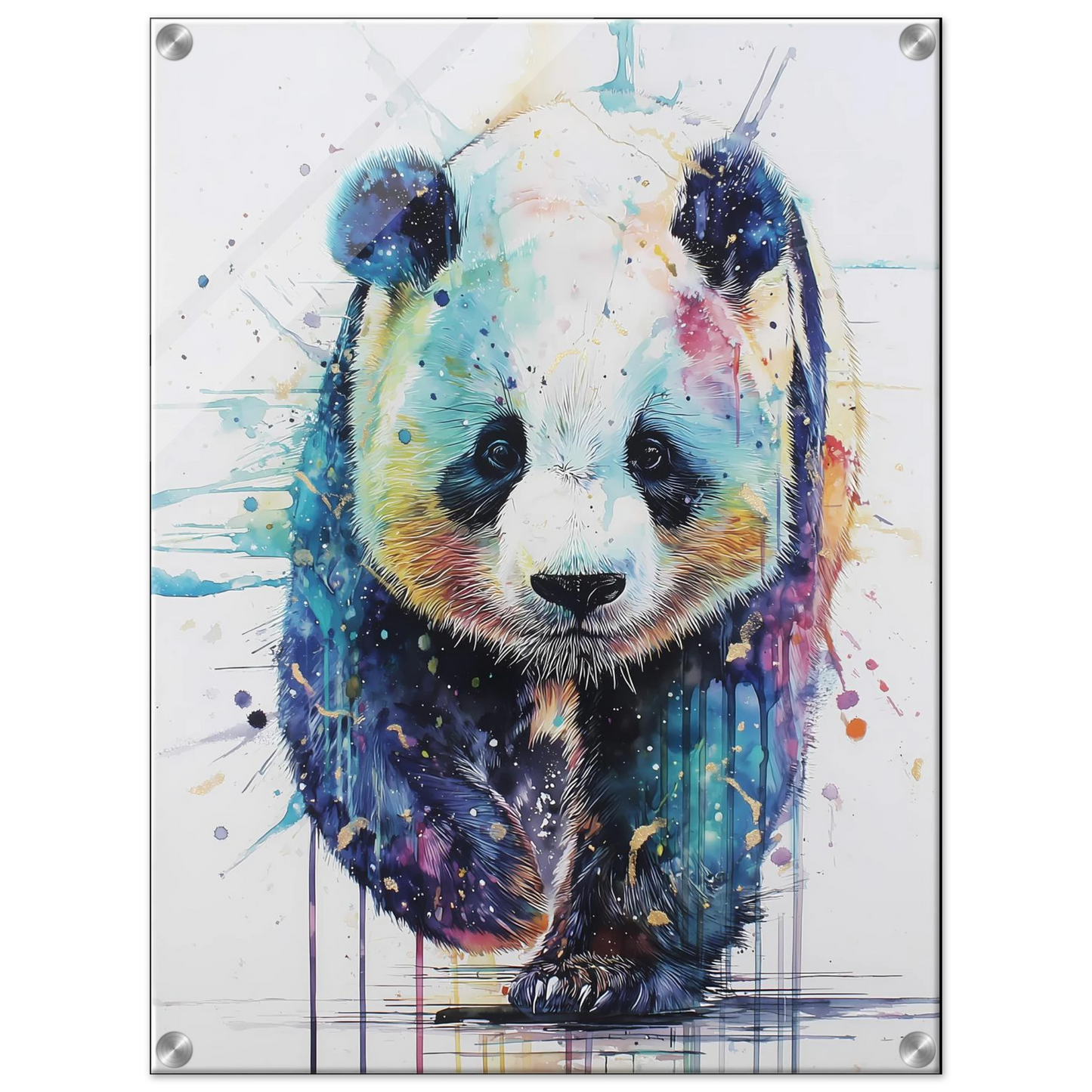 Panda Constellé — tableau plexiglas — vue 4 — art mural STNCL