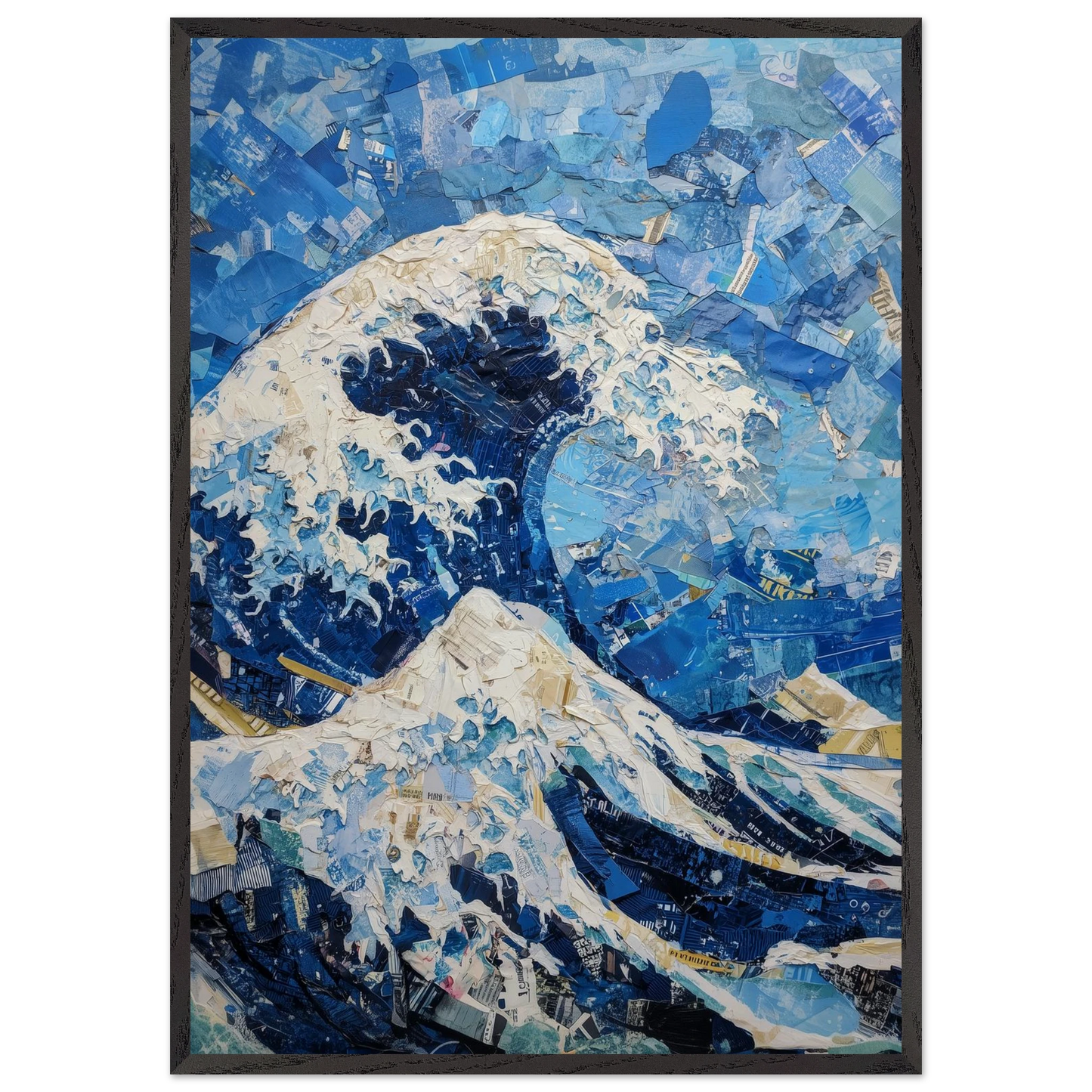 La Grande Vague Éternelle — tableau encadré bois — art mural STNCL