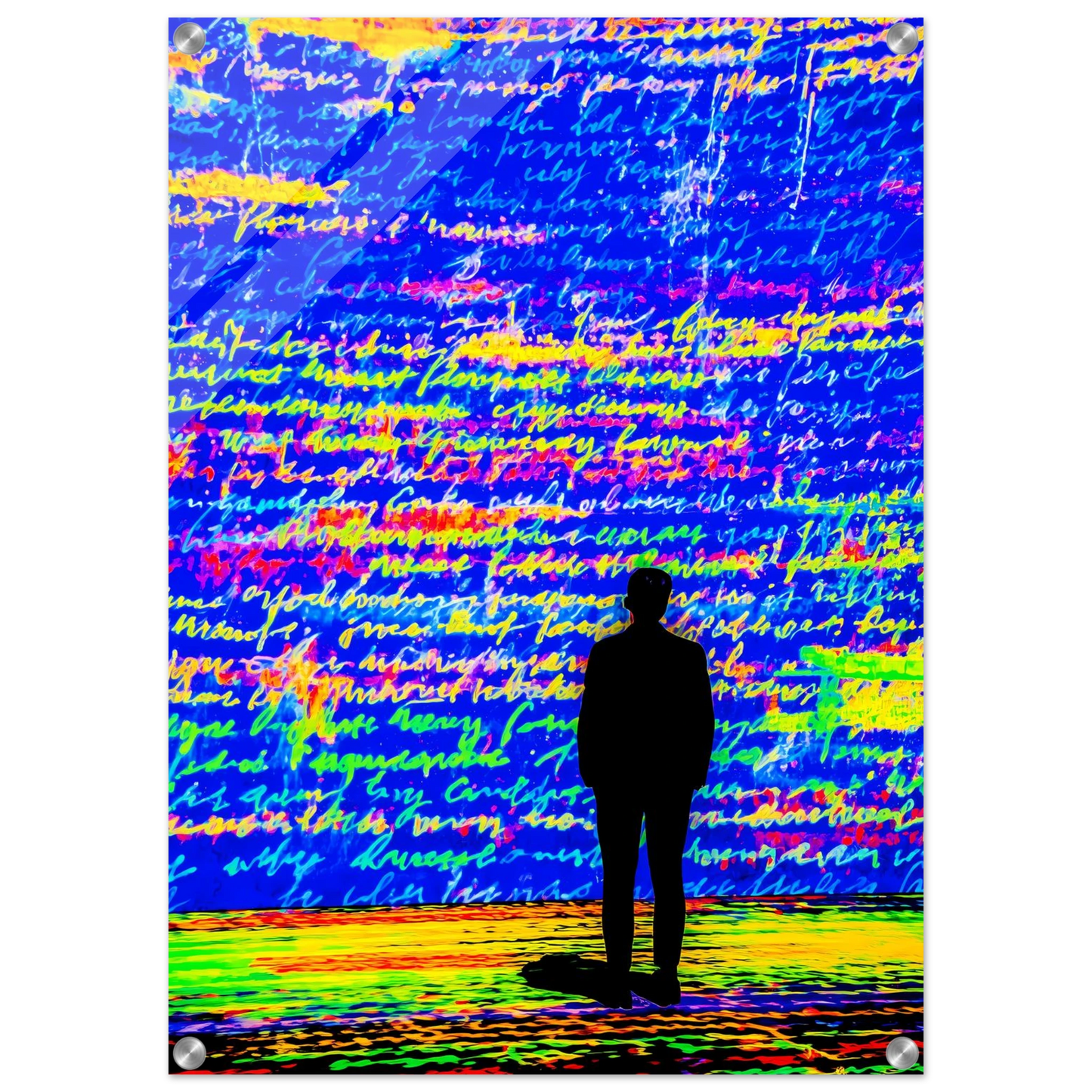 Le Mur Écrit — tableau plexiglas — vue 2 — art mural STNCL
