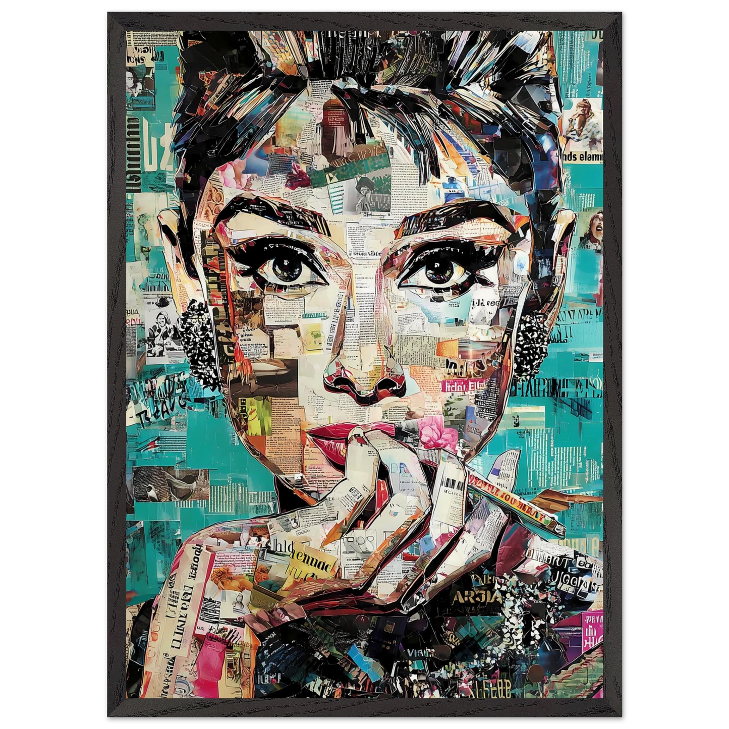Regard de Papier — tableau encadré bois — vue 10 — art mural STNCL
