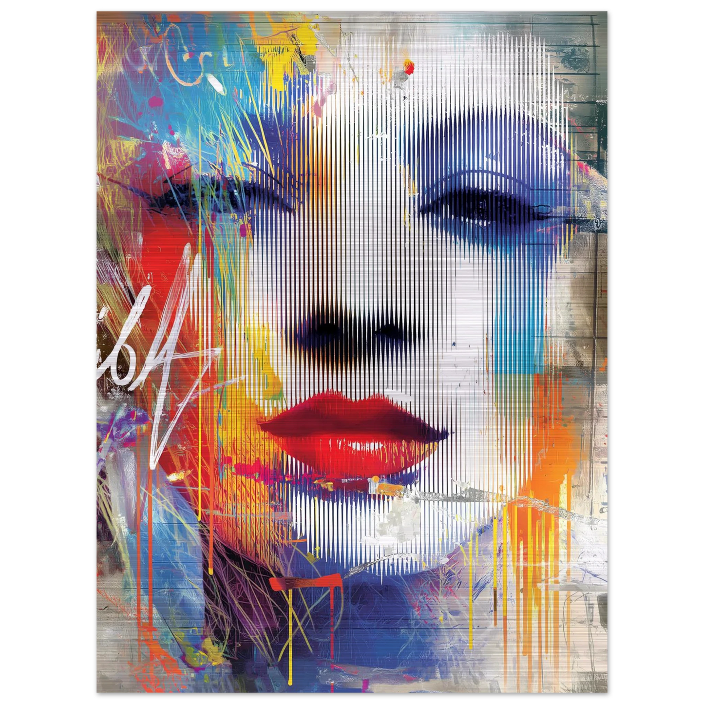 Derrière les Lignes — tableau aluminium — vue 2 — art mural STNCL
